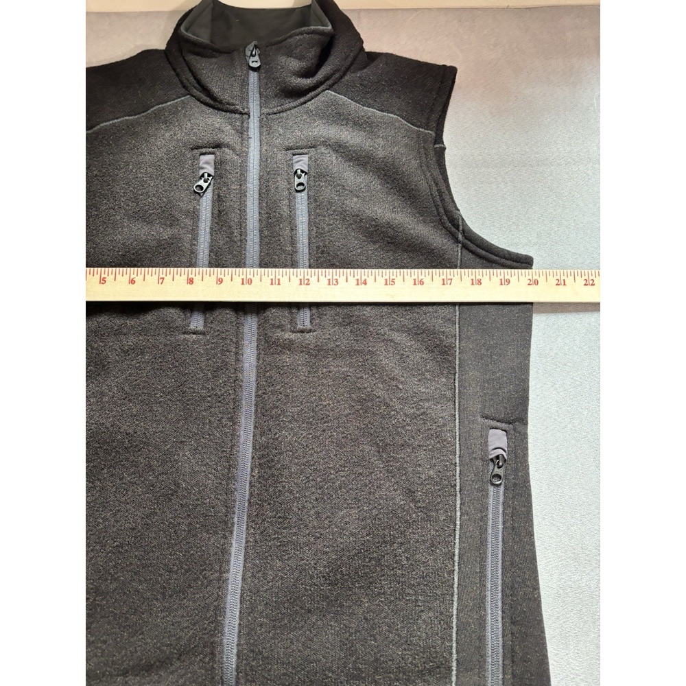 Kuhl Mens Interceptr Vest Sz M Black Fleece Full Zip Outdoor Hiking Gorp Layer - Picture 3 of 9